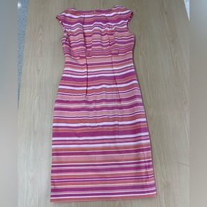 Calvin Klein peach striped dress size 4